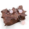 JunyiDIY Apple Pendant Earrings for Women | Pink Rose Quartz