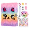 HOMICOZY Cat Diary with Lock and Keys for Girls,Plush Secret