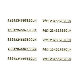 10 Sets Price Display Cube Adjustable Price Tag for Jewelry Price Display Counter Stand Number Letter Dollar Price Block Kit for Retail Shop (White)