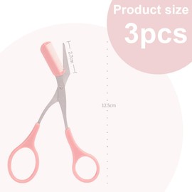 IUDWCG - 3 Pcs Eyebrow Shaping Tool, Professional Precision Eyebrow Scissors, Eyebrow Scissors with Mini Comb, Auxiliary Eyebrow Comb, Eyebrow Cutting Tool for Men and Women