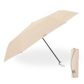 Ogawa 52321 Parasol Folding Umbrella, Lightweight, Compact, Women's, UV Reduction Rate Over 99%, Light Blocking, Heat Shielding Treatment, Hand Opening, 19.7 inches (50 cm), Zero and Sand Beige,