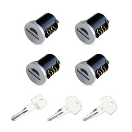 KeyPower 4 Pack Lock Cores for Yakima Car Rack System Components, Compatible with Yakima Roof Rack Locks, SKS Aka Same Key System, 2 Opening Keys and 1 Control Key (4 Lock Cylinders)