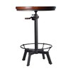 Industrial Bar Table-33.5-39.4 Inch Tall-Adjustable Bar Height Pub Table-23.7 Inch