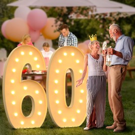 5FT Giant light up numbers 6, Marquee Numbers for 16th 60th Birthday Decor, Large Light up Numbers, Pre-Cut Foam Board Kit (DIY), Mosaic Numbers Kits