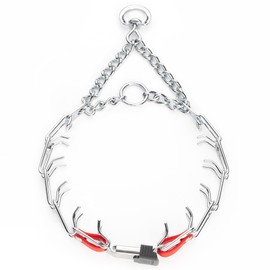 Herm Sprenger Chrome Plated Steel Dog Collar with Quick Release ClicLock Buckle and Biothane Insert Training Collar for Dogs Made in Germany (Cherry Red, 16in x 2.25mm(Neck Size up to 13-14in))