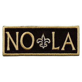 NOLA With Fleur-de-lis Patch New Orleans Logo Embroidered Iron On