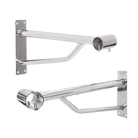 MY SHOPFITTINGS LTD Ltd. 25mm HEAVY DUTY WALL FIX CHROME SUPPORT ARM BRACKET FOR 25MM MM DIAMETER TUBE, WALK IN WARDROBE CHROME TUBING HANGING RAIL SYSTEM