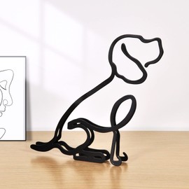 KOLYMAX Metal Dog Minimalist Art Wall Sculpture, Minimalist Abstract Dog Line Wall Art, Modern Minimalist Home Decoration Minimalist Living Room Wall Decoration (Beagle Dog)