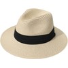 Women Wide Brim Straw Panama Roll up Hat Fedora Beach