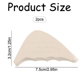 Bojueshaw 4pcs Sponge Shoe Filler Toe,Toe Cushion Fillers,Adjustable Toe Fillers,Soft Big Toe Plug Forefoot Pad for Men & Women,Pumps,Flats,Sneakers