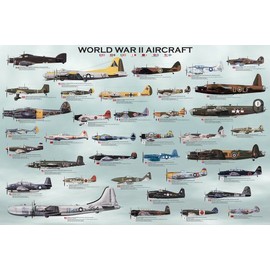 (24x36) World War II Military Aircraft Educational Chart Poster