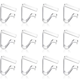 Nogeqi 12PCS Table Cloth Clip, Plastic Tablecloth Clips, Clear Table Clips for Tables Cloth Indoor Outdoor Wedding Party Picnic Camping Supplies (Large Size, Transparent)