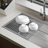 cenglng roll Dish Rack for Kitchen， Silicone Wrapped Dish Drying