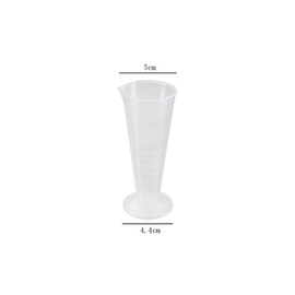 6 Pieces Plastic Measuring Cup 50ml Cone Measuring Cup Measuring Scale Cups Plastic Graduated Measuring Cup Kitchen Measuring Tool, Transparent