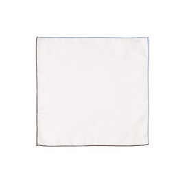 Beams Heart Men's Silk Chief Handkerchief Bandana, Color Trimming, Braun