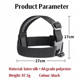 Dreneco Head Mount Strap for Action Cameras, Action Cam Head Strap Adapter Compatible with Camera Gopro Hero 11/10/9