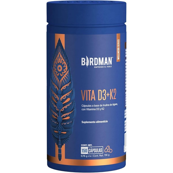 BIRDMAN Vitamina D3 + K2 | Suplemento Alimenticio de Origen