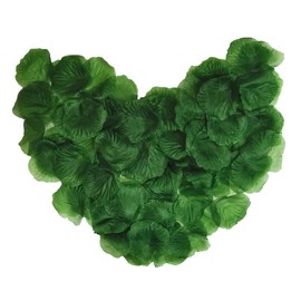 RuiChy 1000pcs Artificial Silk Rose Petals for Wedding Flowers Home Party Romantic Night Anniversary Valentine's Day, Dark Green
