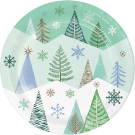 Winter Wonderland Party Supplies | Bundle Includes Paper Dinner Plates & Luncheon Napkins for 16 People