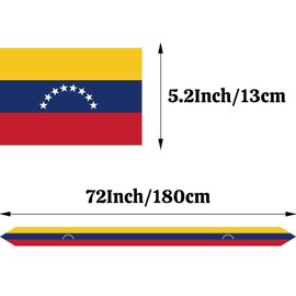 Dheeraja Venezuela Graduation Sash National Flag Graduation Sash/Stole International Study Abroad Adult Unisex Country Flag Graduation Sash (Venezuela)