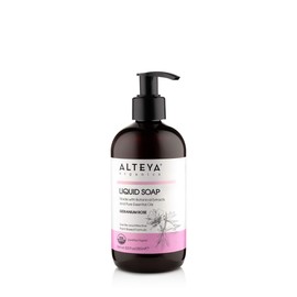 Alteya Organic Liquid Soap Geranium Rose 250 ml - USDA Organic Certified Pure Natural Soap and Wash Lotion
