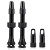 2PCS Bike Tubeless Presta Valve Stem, Black, Integrated Core Removal