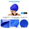 Aouloves Extra Large Long Hair Swim Cap for Braids and
