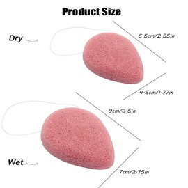 6Pcs Konjac Bath Sponge,Organic Konjac Cleansing Facial Sponges Set,Cordate Facial Sponges，Polychrome Face Sponges for Gentle Face Cleansing and Exfoliation (Droplet Shaped)