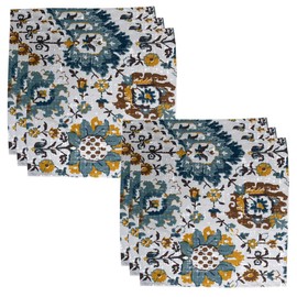Bilberry Furnishing By Preeti Grover Table Napkin Cotton(17 17 INCHES), Perfect for Gifting and upgrading Your Home d?cor(TBNPK_BLUKLM, Pack of 6)