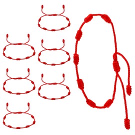 Lusofie 7 Pieces Red Rope Bracelet 7 Knot Red String Bracelet Red Bracelet for Protection Good Luck Bracelet Gift for Women Men