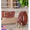 F&L CLASSIC Leather Braided Belts for Men - Mens Casual