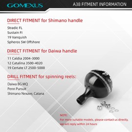 GOMEXUS Power Knob Compatible for Shimano Daiwa Spinning Reel Handle Knob