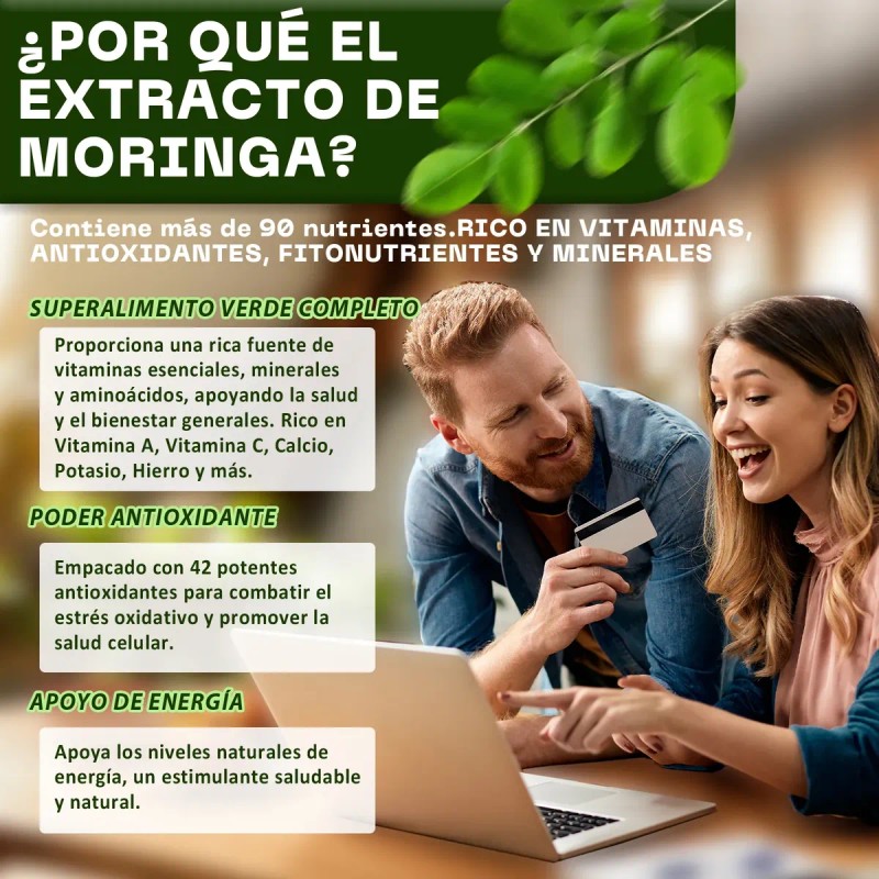 Moringa 100 % Pura Orgánica Gotas Inmunidad 60ml Vitalidad
