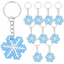 JOINPAYA 10pcs Christmas Snowflake Keychain: Delicate Decorative Xmas Snowflake Hanging Decor Charm for Christmas