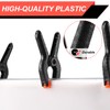 8 Pack Spring Clamps, 4.5inch Plastic Clips, Small Backdrop Clips,