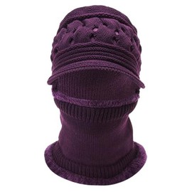 Kwatieh MüTze Men's with Ear Protection Hat Black Women's Hat Women's Inner Fleece Jack and Hat Scarf with Tartan Hat Women's Hats & Caps for Women Hat Women's Wool, Dark purple