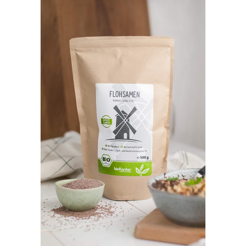 bioKontor Organic psyllium seeds whole 500 g - Indian psyllium