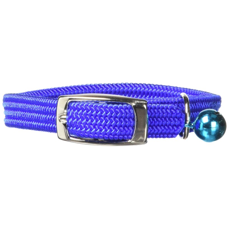 OmniPet Kool Kat Elastic Cat Safety Collar with Bell, Black,