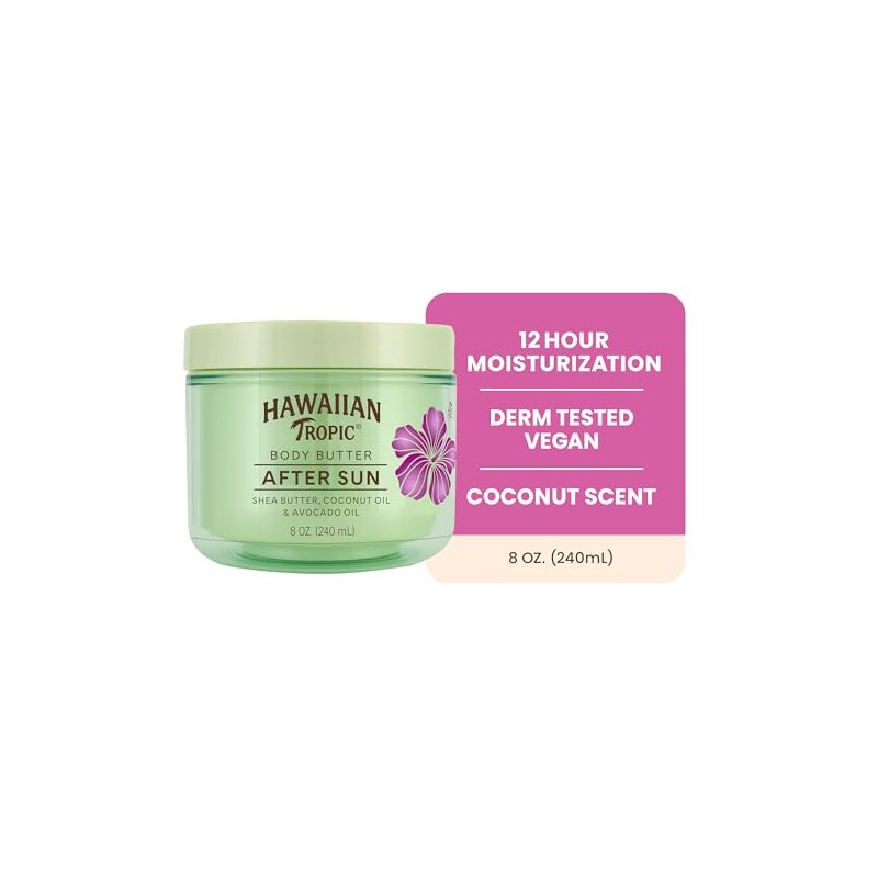 Hawaiian Tropic After Sun Hydrating Body Butter, Exotic Coconut, 8