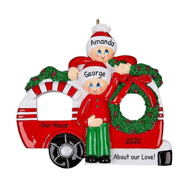 Personalized RV Couple Christmas Tree Ornament 2020 - Campers Together