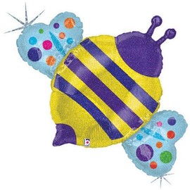 36" Bumblebee Holographic Helium Shape