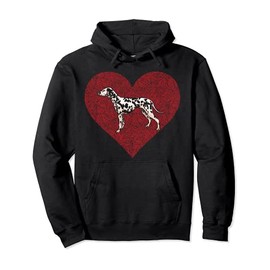 Dalmatian Valentines Day Dog Love Fingerprint Pullover Hoodie