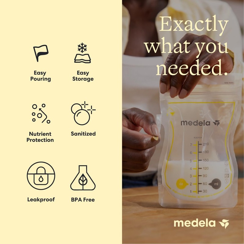 Medela Easy Pour Breast Milk Storage Bags, 100 Count, 7