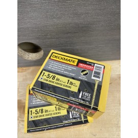DECKMATE 2 Pack DECKMATE #8 x 1-5/8 in. Star Flat-Head Wood Deck Screws Tan 1lb Each New