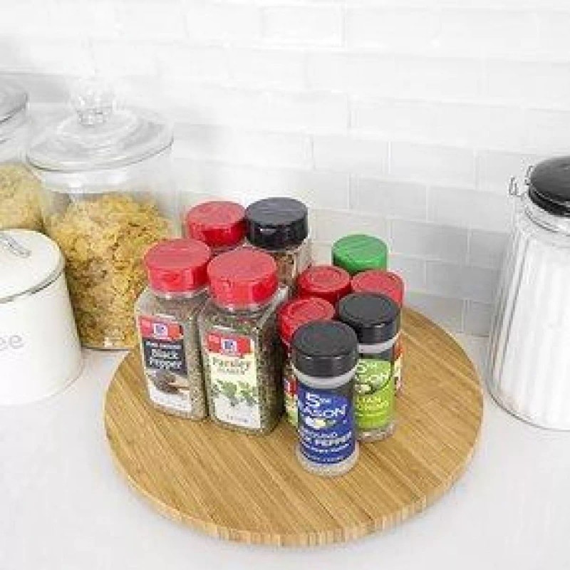 Home Centro De Mesa Giratorio De Bamboo Bambu Lazy Susan