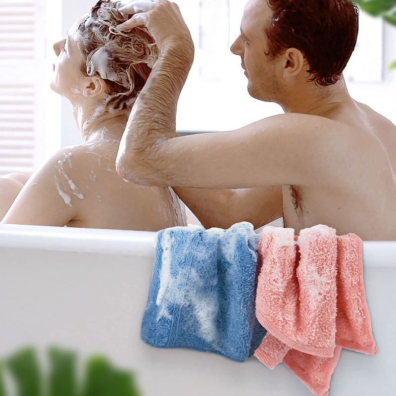 Cleanbear 100% Cotton Wash Cloths 12 Pack Bath Washcloths Facecloths,