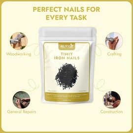 AEJESOP Timiy Nails Tacks for Shoes Boots Leather Heels Soles Repairs Replacement in Black,16mm/0.6 in