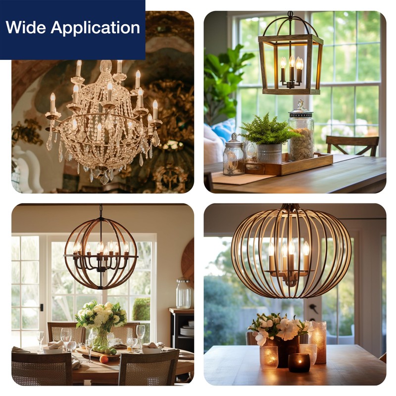 FLSNT 100W Equivalent LED Candelabra Bulbs, 800LM Dimmable LED Chandelier