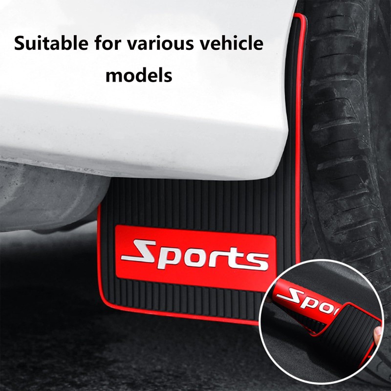 Pack of 2 Car Mud Flaps, Universal Splash Guard, Rubber