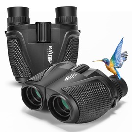 BIJIA 12 x 25 HD Bright Binoculars, Easy to Focus, BAK4 Prism, FMC Lens, Waterproof, for Adults, Children, Travel, Hiking, Bird Watching, Hunting, Concerts